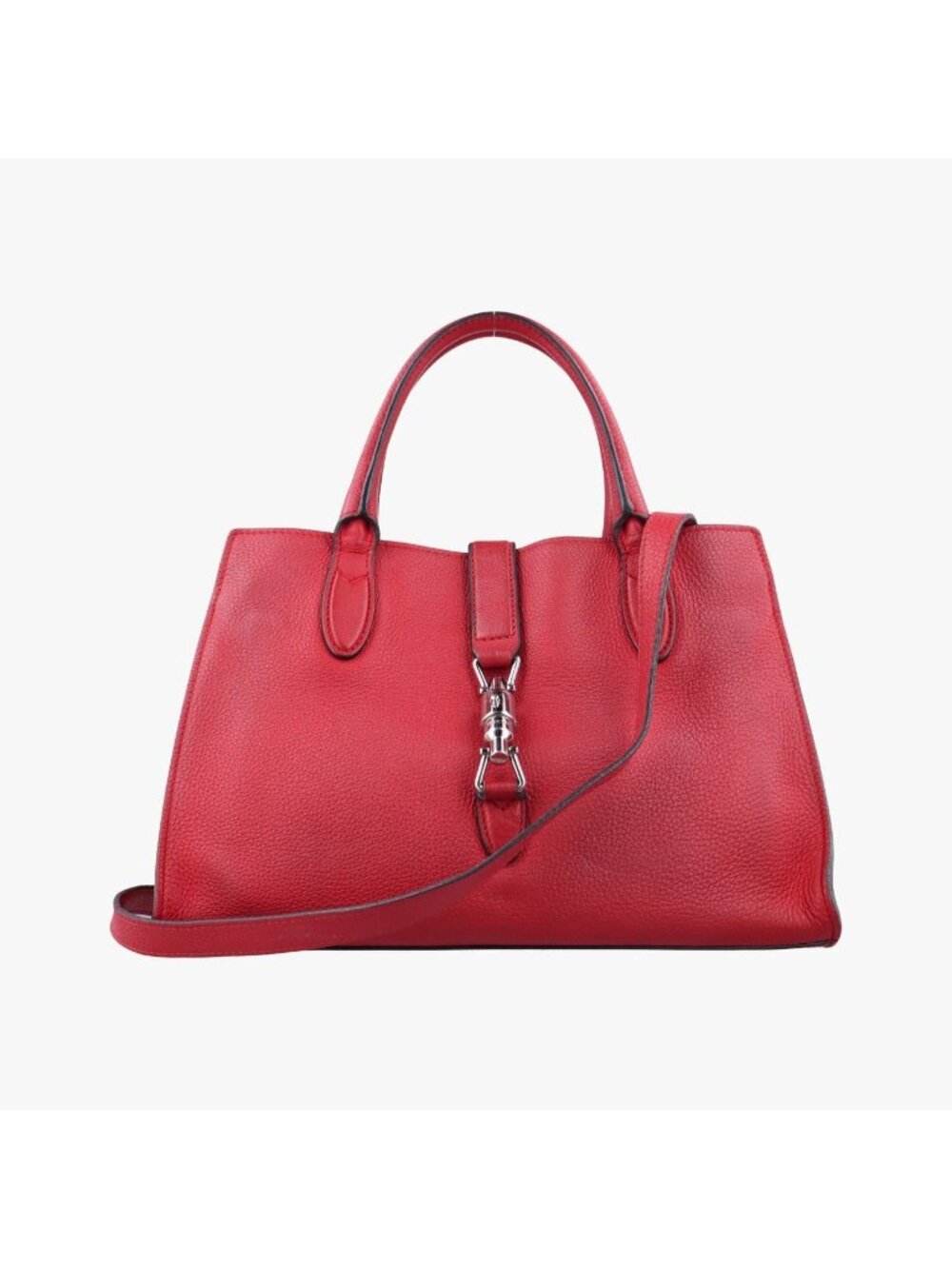 Gucci New Jackie Red Leather Shoulder Bag